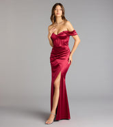 Lilia Off-The-Shoulder Corset Mermaid Dress