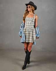 Dyanne Plaid Print Mini Dress