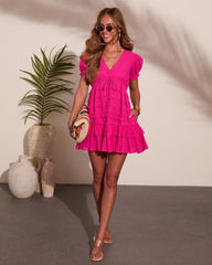 Shoreline Spark Tiered Ruffle Mini Dress