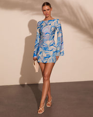 Saltwater Society Abstract Mini Dress