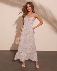 Dockside Darling Paisley Print Midi Dress