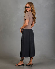 Dual Mode Color Block Midi Dress