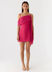In Your Place Mini Dress - Fuchsia