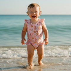 Badeanzug Rüschen Ocean Dreams Pink | Little Dutch