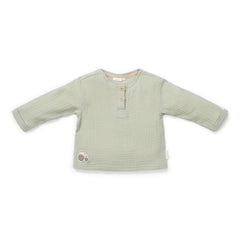 Little Dutch Musselin-Langarmshirt Grass Green aus Bio-Baumwolle – Produktansicht