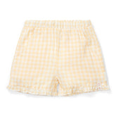 Little Dutch Shorts Sunshine Checks gelb-weiß kariert mit Rüschen