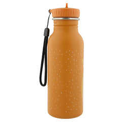 Trixie Kinderflasche Herr Fuchs 500 ml – orange Edelstahl-Trinkflasche mit Fuchsgesicht für Kindergarten, Schule und unterwegs