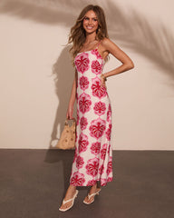 Sunset Boulevard Tropical Abstract Maxi Dress