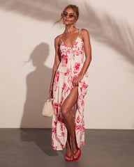 Harbor Nights Tropical Novelty Print Maxi Dress