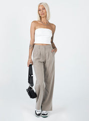 Archer Pants Pinstripe Beige