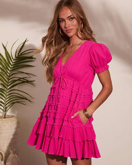 Shoreline Spark Tiered Ruffle Mini Dress