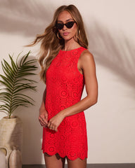 Vacation Mood Crochet Cover Up Mini Dress