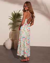 Horizon Coast Novelty Print Maxi Dress