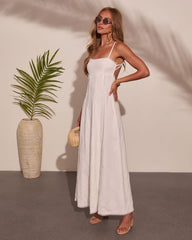 Lovely Ever After Embroidered Cotton Eyelet Maxi Dress