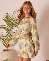 Sunset Jetsetter Abstract Mini Dress