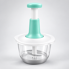 🥩🥕Multifunctional Press-and-Chopper | Manual Vegetable and Meat Grinder with 3D Stainless Steel Blade
