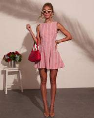 Sunwashed Days Gingham Print Mini Dress