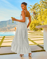 Glow Together Corset Cotton Eyelet Maxi Dress