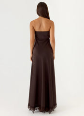 Kayleigh Strapless Maxi Dress - Chocolate Torte