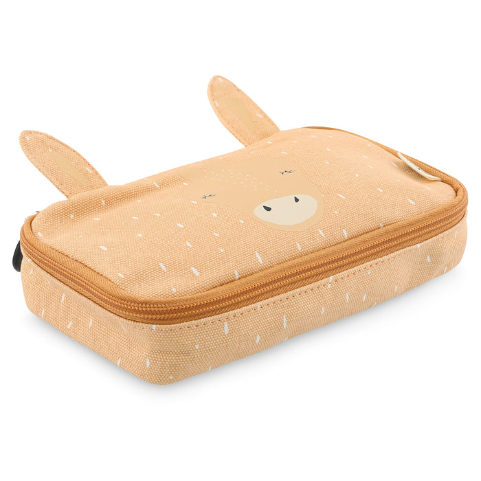 Oranges Trixie Federmäppchen Frau Giraffe – Stifteetui aus Baumwolle und Polyester mit Tiermotiv für Schule und Schulstart
