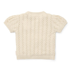 Little Dutch Strickpullover Creme mit kurzen Puffärmeln – weitere Produktansicht