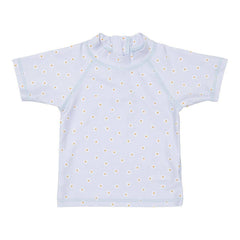 Kurzärmliges Badeshirt Daisies Blue | Little Dutch