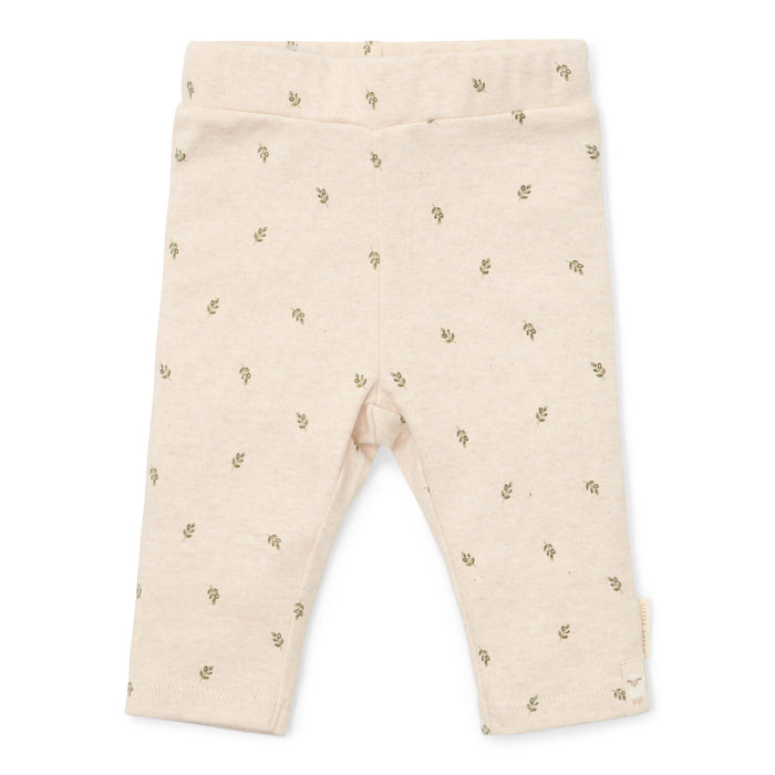 Little Dutch Leggings Green Leaves Little Farm Größe 44 – weiche Baby-Leggings aus Bio-Baumwolle mit feinem Blattmuster