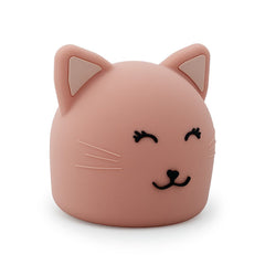Trixie Nachtlicht Frau Katze Rosa – weiche Silikon-Kinderlampe zum Antippen mit einstellbaren Helligkeitsstufen und Akku
