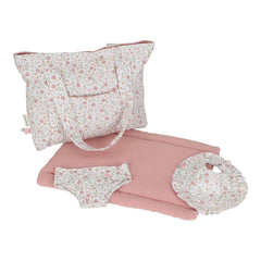 Puppenwickeltasche Soft Flowers mit floralem Muster – Produktansicht