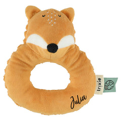 Personalisierte Trixie Rassel Herr Fuchs mit Name – weiches Fuchs-Spielzeug als individuelles Babygeschenk