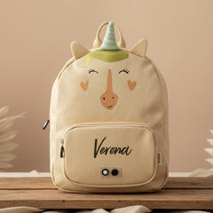 Personalisierter Trixie Kinderrucksack Frau Einhorn mit Name – Rucksack für Kita und Kindergarten