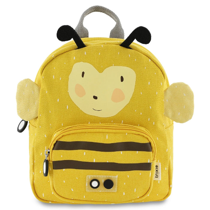 Kleiner Trixie Kinder-Rucksack Frau Hummel in Gelb – kompakter Kita-Rucksack mit Hummelmotiv und kinderfreundlichen Reißverschlüssen