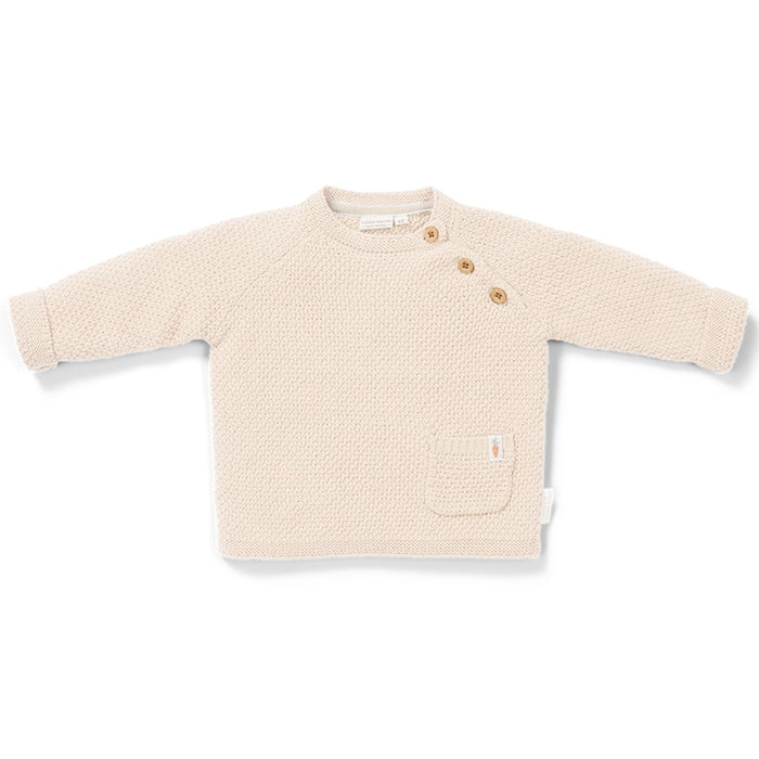 Little Dutch Strickpullover Sand Gr. 50–68 aus Bio-Baumwolle